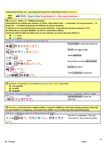 manuel gratuit de grammaire japoanise